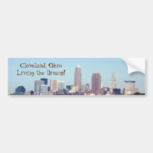 Cleveland OH Living the Dream Bumper Sticker