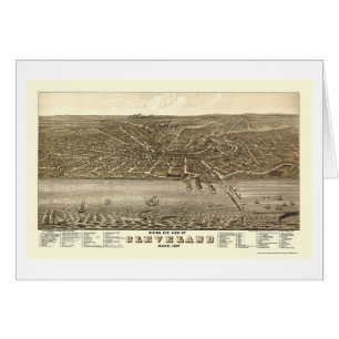 Cleveland, OH Panoramic Map - 1877