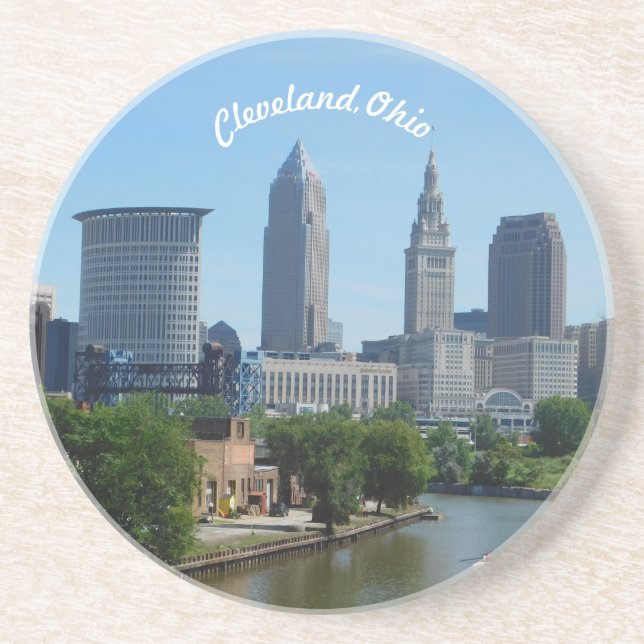 Cleveland, OH Riverview Sandstone Coaster (Front)