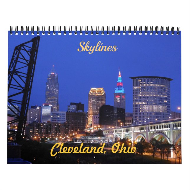 Cleveland OH Skyline Views Calendar (Cover)