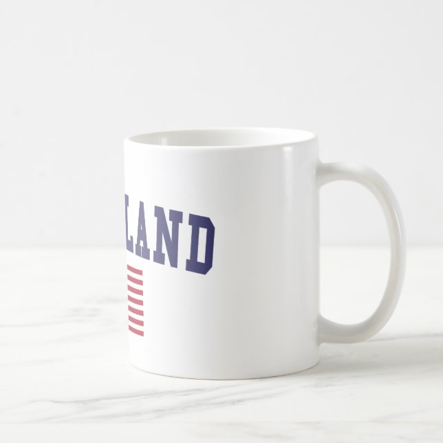Cleveland OH US Flag Coffee Mug (Right)