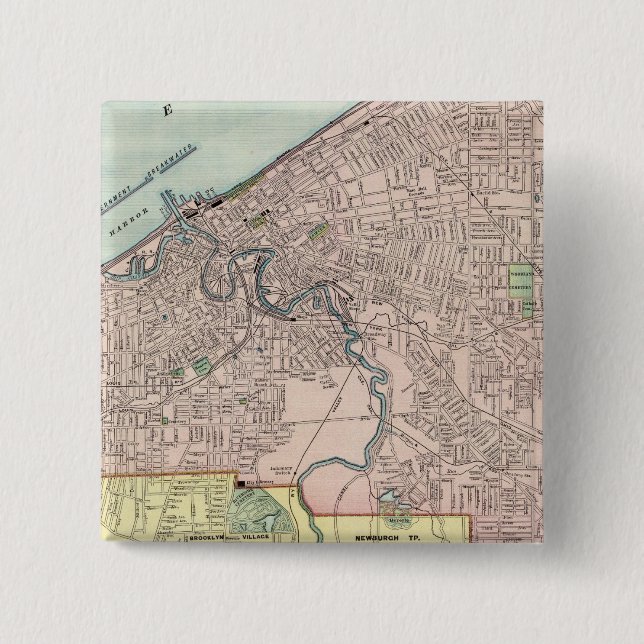Cleveland, Ohio 15 Cm Square Badge (Front)