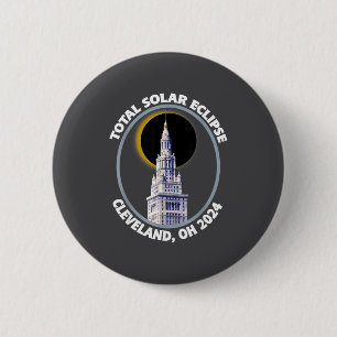 Cleveland Ohio 2024 Total Solar Eclipse Path Of To 6 Cm Round Badge