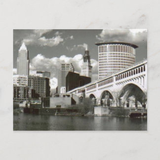 Cleveland Ohio Black and White Postcard