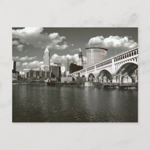 Cleveland Ohio Black and White Postcard
