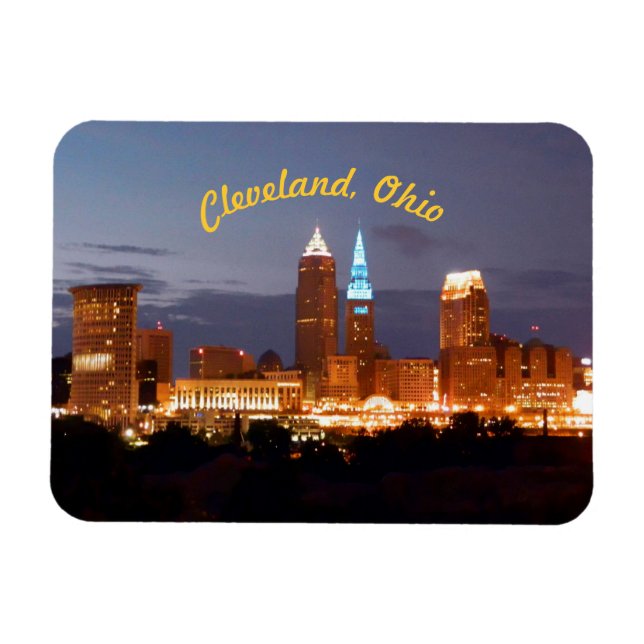 Cleveland Ohio Blues (Curved) Magnet (Horizontal)