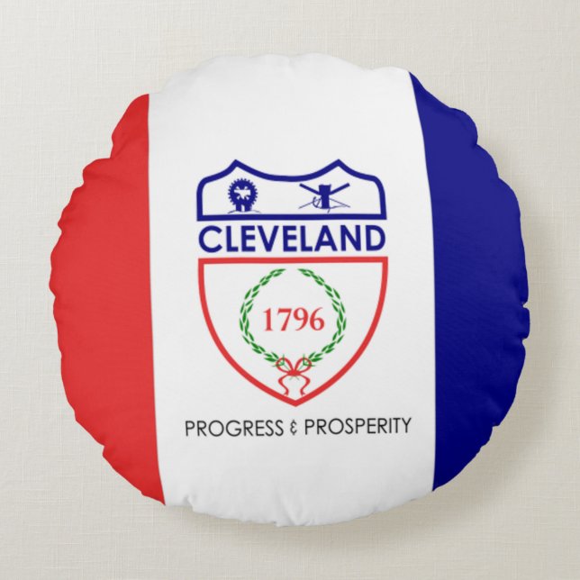 Cleveland (Ohio) City flag  Round Cushion (Front)