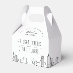 Cleveland, Ohio City Skyline Wedding Favour Box