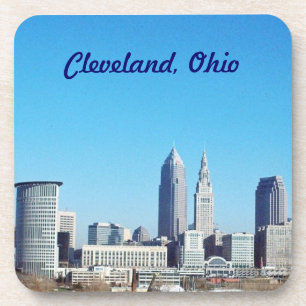 Cleveland, Ohio Cork Back Coaster
