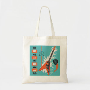 Cleveland Ohio   Electric Guitar Tote Bag