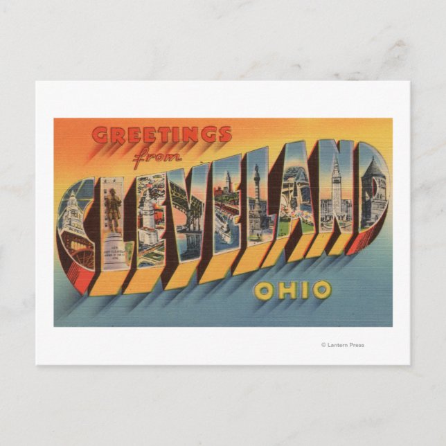 Cleveland, Ohio - Large Letter Scenes 2 Postcard (Front)