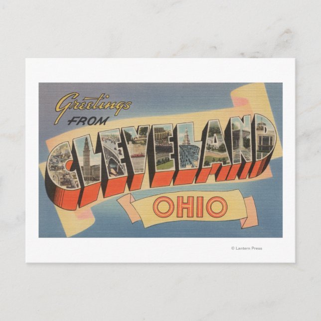 Cleveland, Ohio - Large Letter Scenes Postcard (Front)
