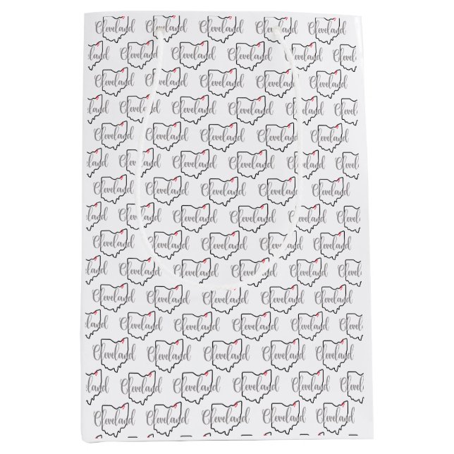 Cleveland Ohio Love Medium Gift Bag (Front)