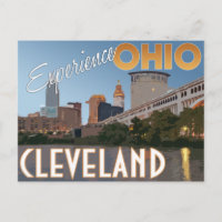 Cleveland Ohio Midwest Vintage Travel Poster