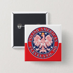 Cleveland Ohio Polish 15 Cm Square Badge