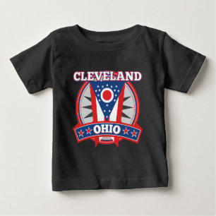 Cleveland Ohio Red White Blue Patriotic State Flag Baby T-Shirt