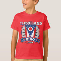 Cleveland Ohio Red White Blue Patriotic State Flag