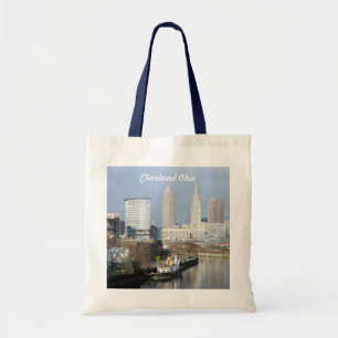 Cleveland, Ohio River Skyline Tote Bag