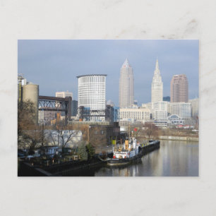 Cleveland,Ohio River View Postcard