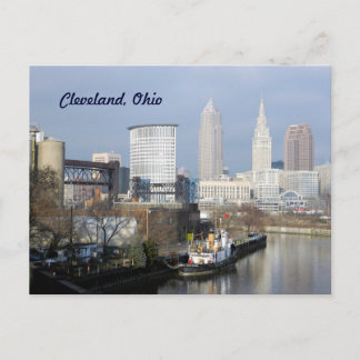 Cleveland,Ohio River View Postcard