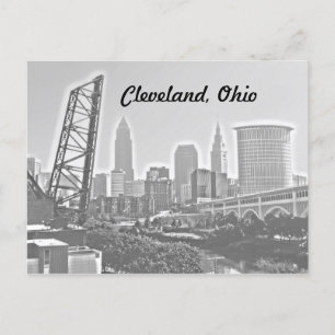 Cleveland, Ohio Riverview BW Postcard