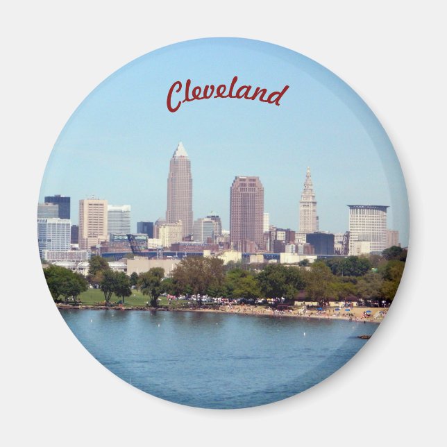 Cleveland, Ohio Round Magnet (Front)