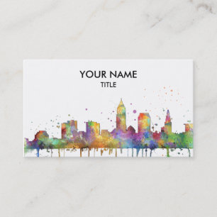 CLEVELAND, OHIO SKYLINE BUSINESS CARD