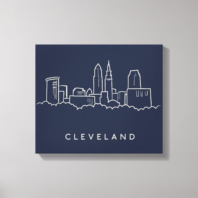 Cleveland Ohio Skyline Canvas Print (Front)
