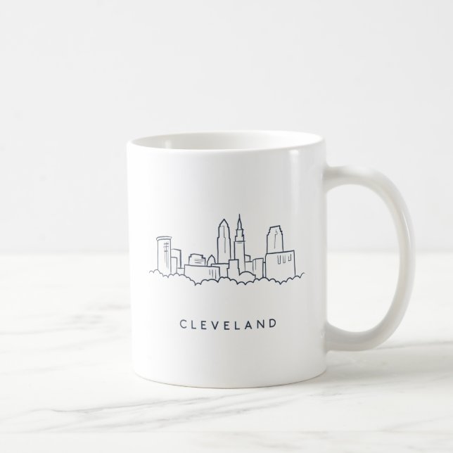 Cleveland Ohio Skyline Coffee Mug (Right)