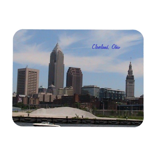 Cleveland, Ohio Skyline Fridge Magnet (Horizontal)
