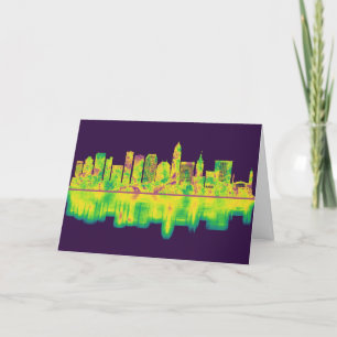 Cleveland Ohio Skyline Holiday Card