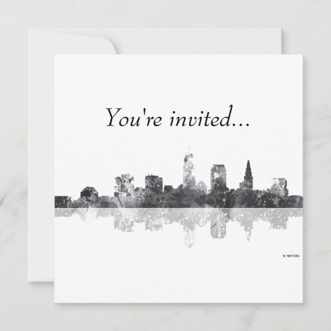 CLEVELAND, OHIO SKYLINE INVITATION (Front)