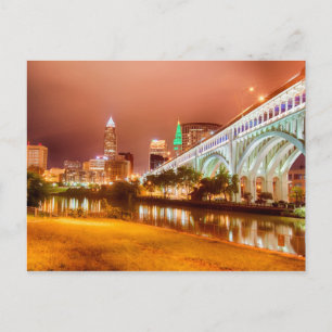 cleveland ohio skyline postcard