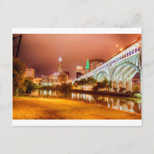 cleveland ohio skyline postcard