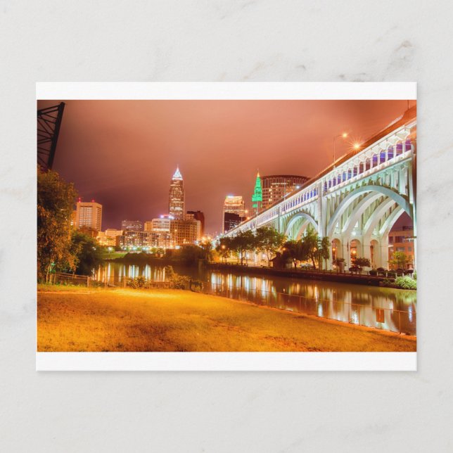 cleveland ohio skyline postcard (Front)