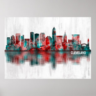 Cleveland Ohio Skyline Poster