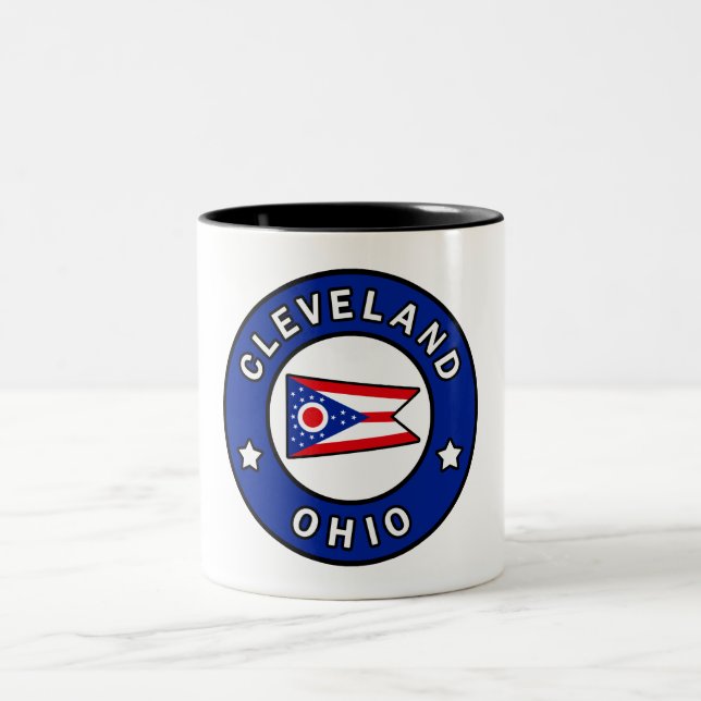 Cleveland Ohio Two-Tone Coffee Mug (Center)
