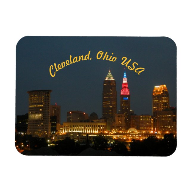 Cleveland Ohio USA (Curve) Magnet (Horizontal)