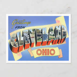 Cleveland, Ohio Vintage Big Letters Postcard