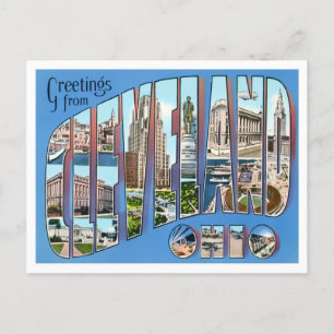 Cleveland, Ohio Vintage Big Letters Postcard