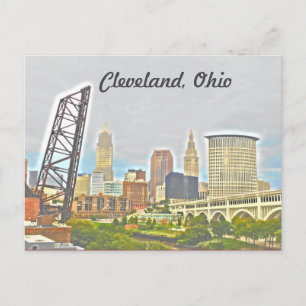 Cleveland Ohio West Bank View Postcard