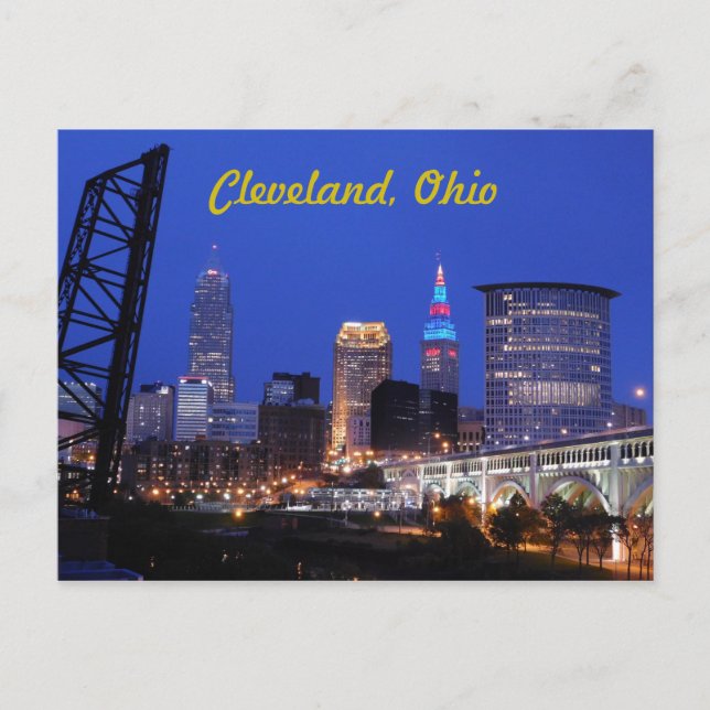 Cleveland, Ohio West Side Skyline Postcard (Front)