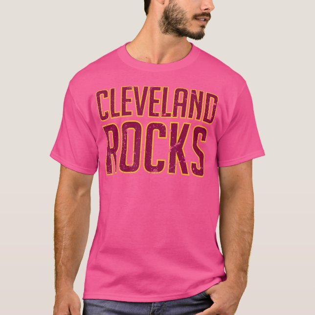 Cleveland Rocks Distressed Style Shirt (Front)