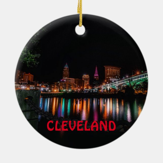 Cleveland Scenic Christmas Ornament (Back)