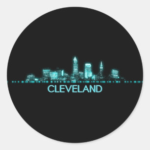 Cleveland Skyline Classic Round Sticker