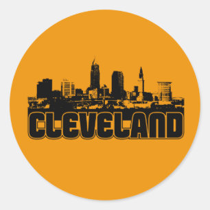 Cleveland Skyline Classic Round Sticker