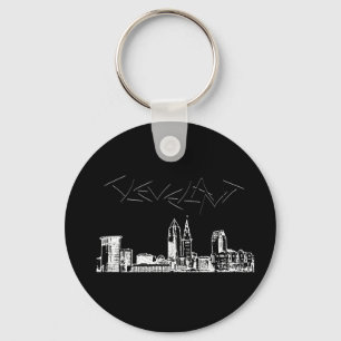 Cleveland Skyline Key Ring