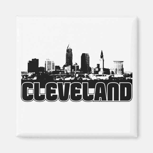 Cleveland Skyline Magnet (Front)