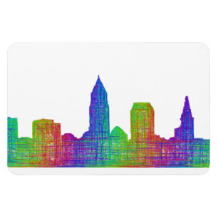 Cleveland skyline magnet