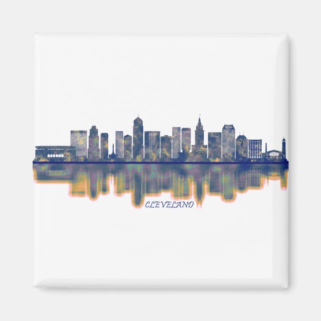 Cleveland Skyline Magnet (Front)